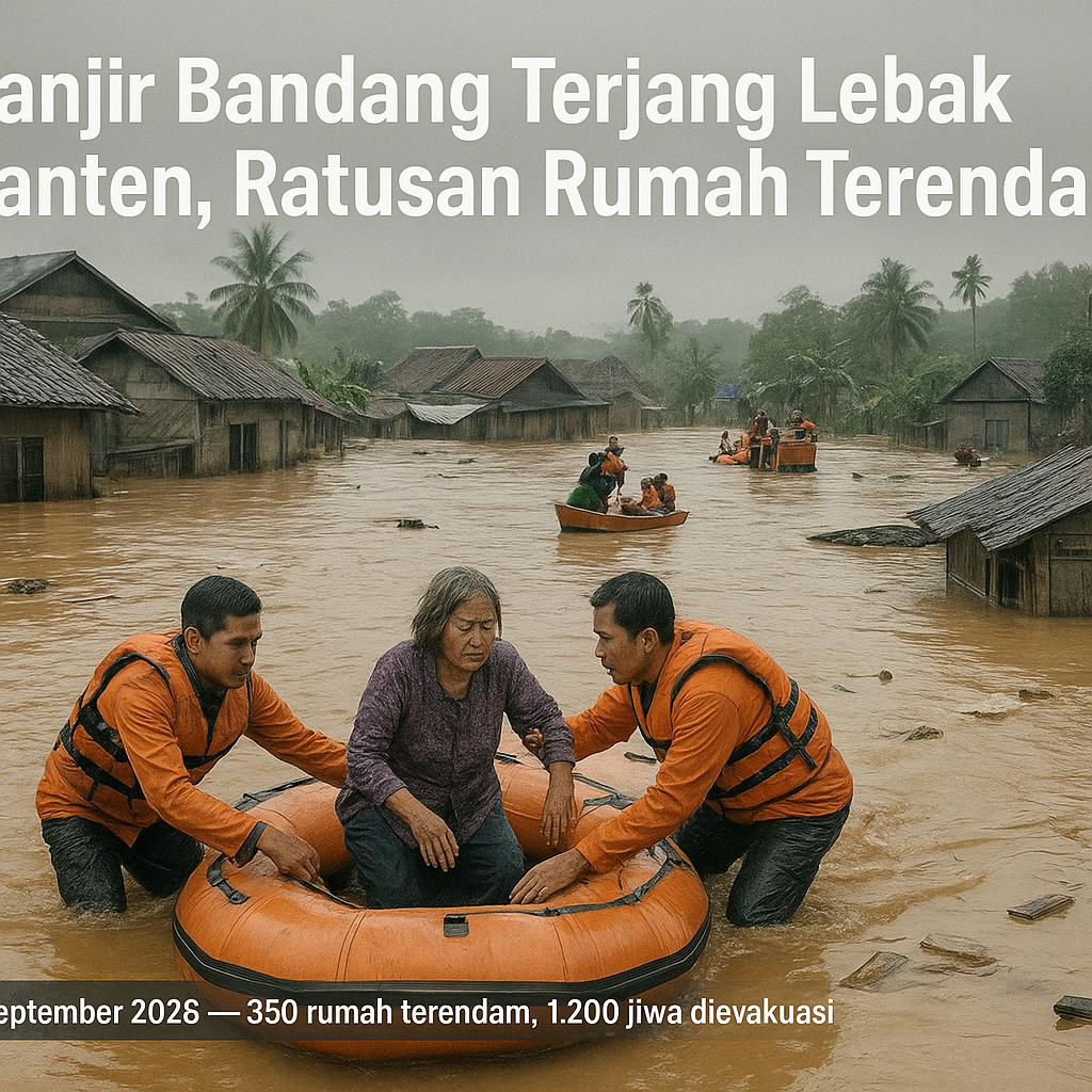 Banjir Bandang Terjang Lebak Banten, Ratusan Rumah Terendam