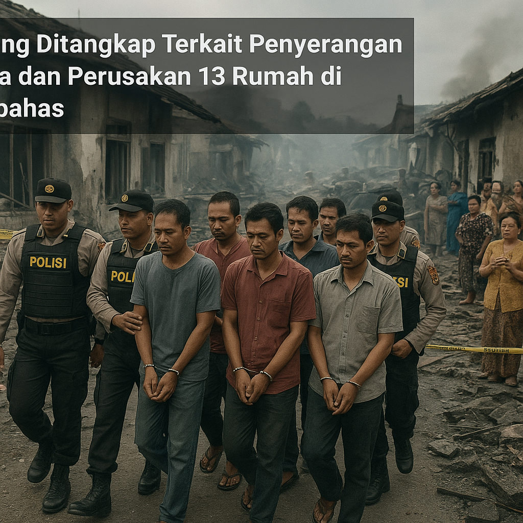 8 Orang Ditangkap Terkait Penyerangan Warga dan Perusakan Belasan Rumah di Humbahas