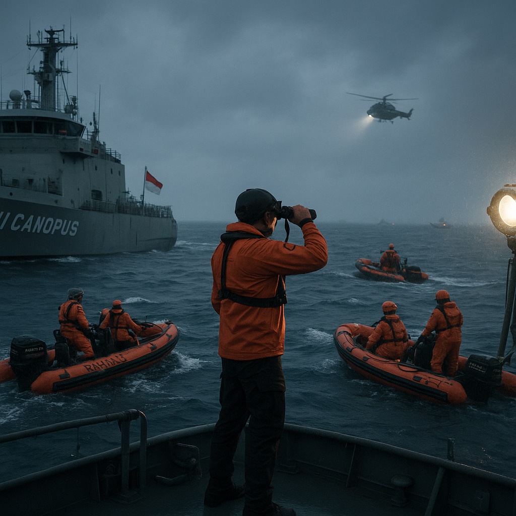 KRI Canopus Diterjunkan Cari 129 Korban KM Virgo yang Belum Ditemukan di Laut Jawa