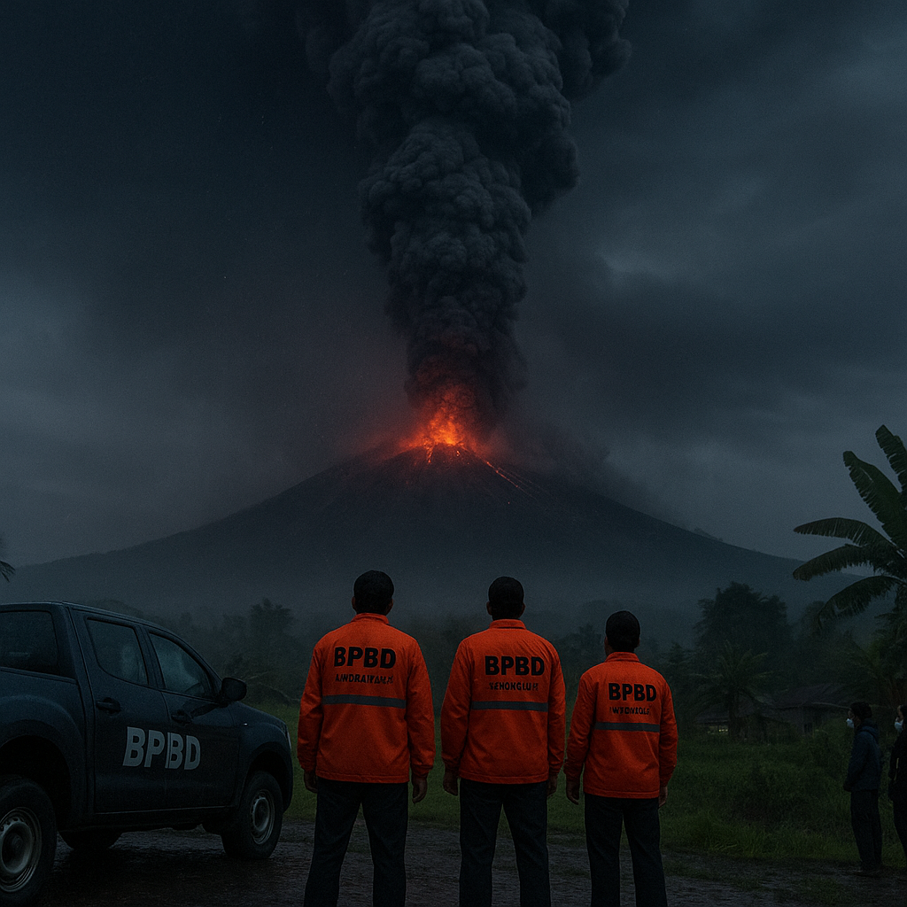 Gunung Semeru Erupsi Empat Kali Dini Hari, BPBD Lumajang Pastikan Warga Aman