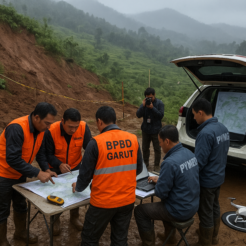 Pemetaan Daerah Rawan Longsor di Garut Pasca Hujan Lebat Berkelanjutan