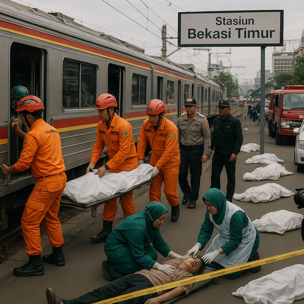 Hari Ke-2 Evakuasi Kecelakaan KRL, 98 Korban Ditemukan, Tim SAR Masih Sisir Gerbong