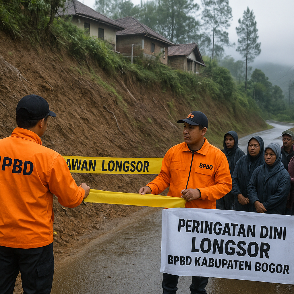 Rawan Longsor di Puncak Bogor, 500 KK Diimbau Waspada