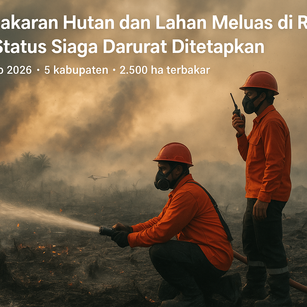 Kebakaran Hutan dan Lahan Meluas di Riau, Status Siaga Darurat Ditetapkan