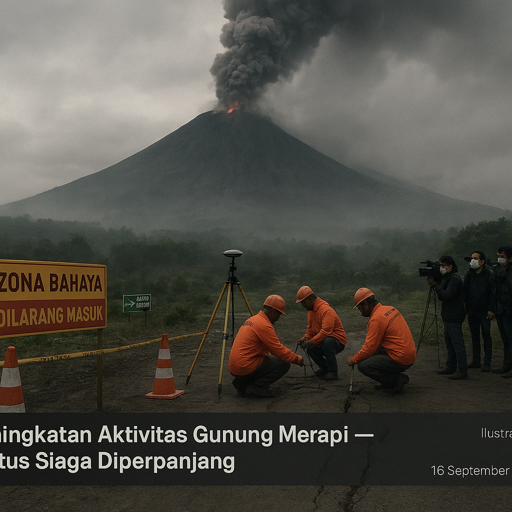 Peningkatan Aktivitas Gunung Merapi, Status Siaga Diperpanjang