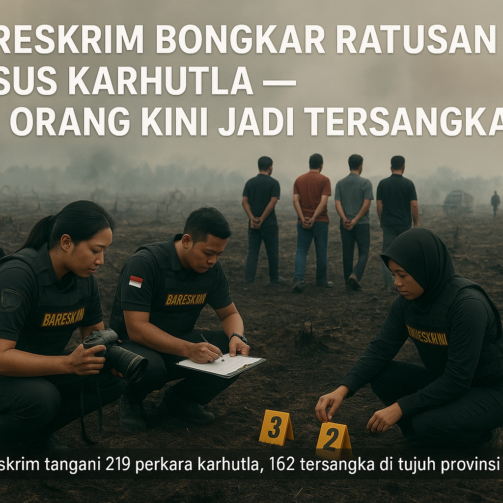 Bareskrim Bongkar Ratusan Kasus Karhutla, 162 Orang Kini Jadi Tersangka