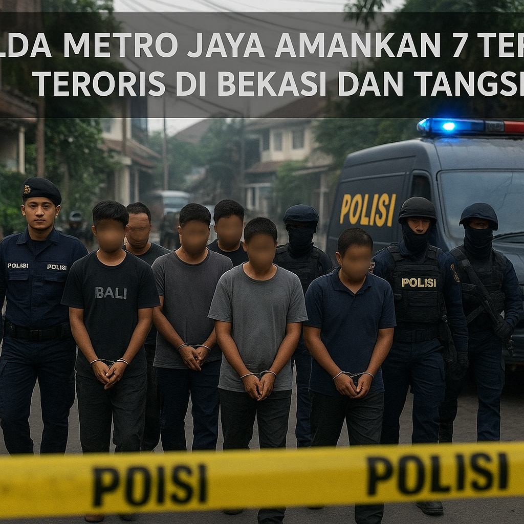 Polda Metro Jaya Amankan 7 Terduga Teroris di Bekasi dan Tangsel