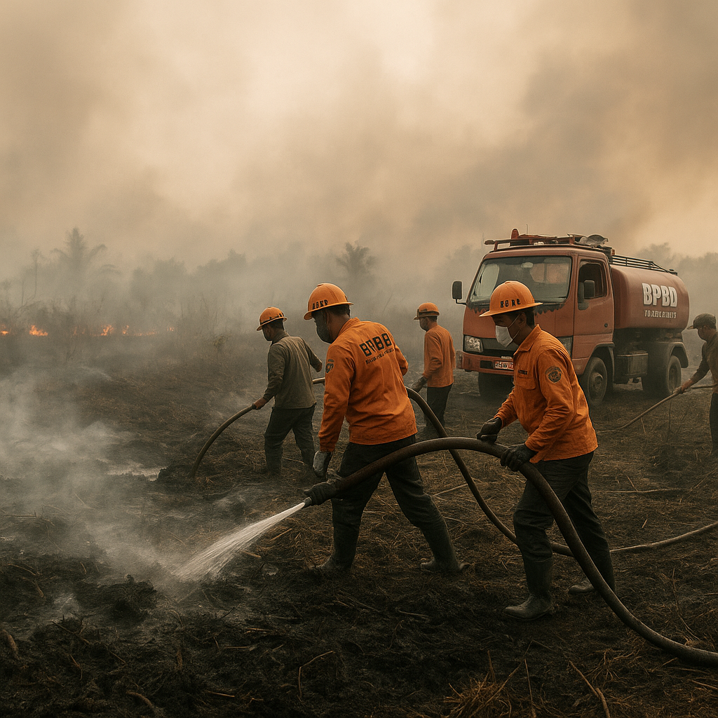 Puluhan Hektare Lahan Gambut Terbakar di Lamandau, BPBD Ungkap Tantangan Pemadaman