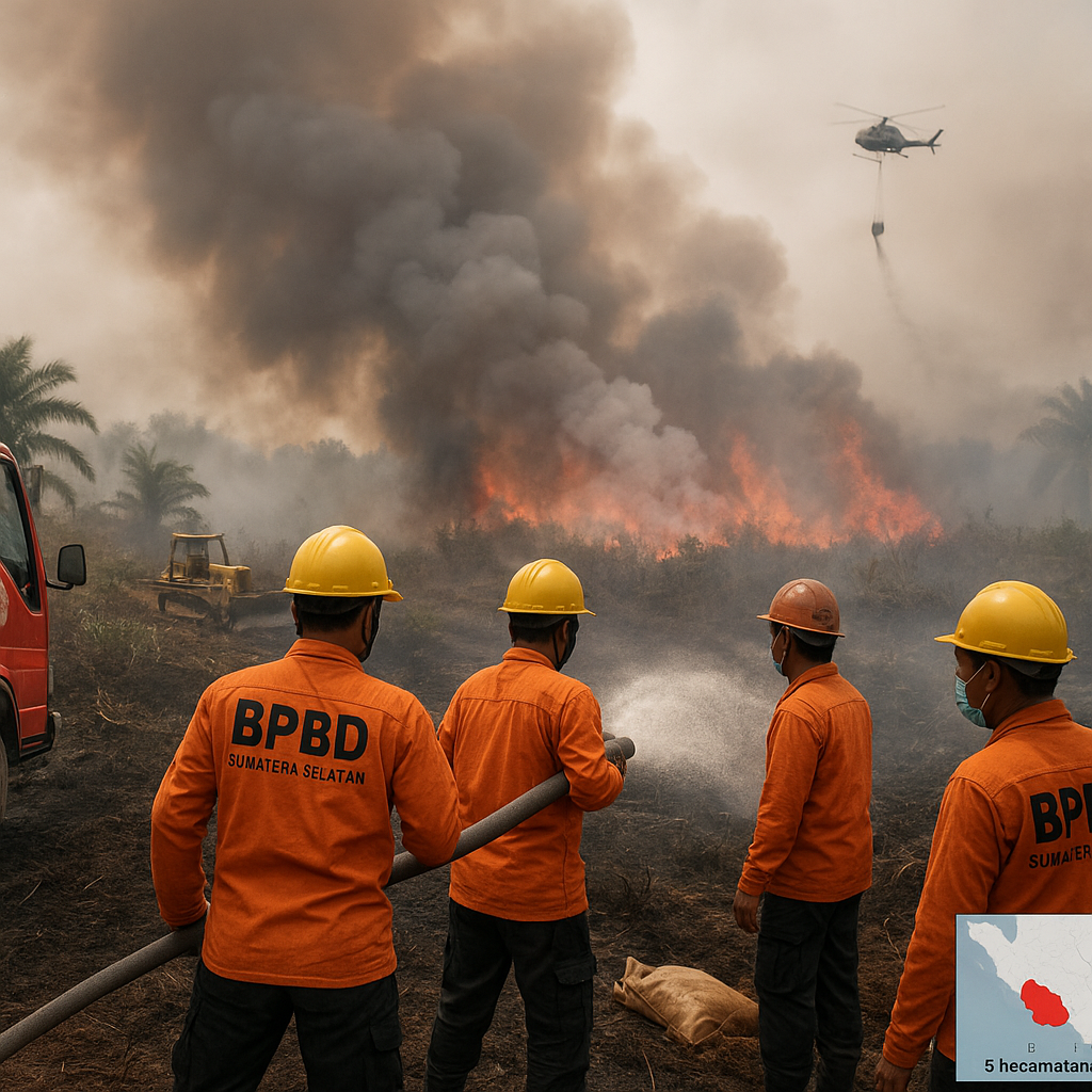 Kebakaran Hutan dan Lahan di Sumatera Selatan Meluas, 5 Kecamatan Masuk Zona Bahaya
