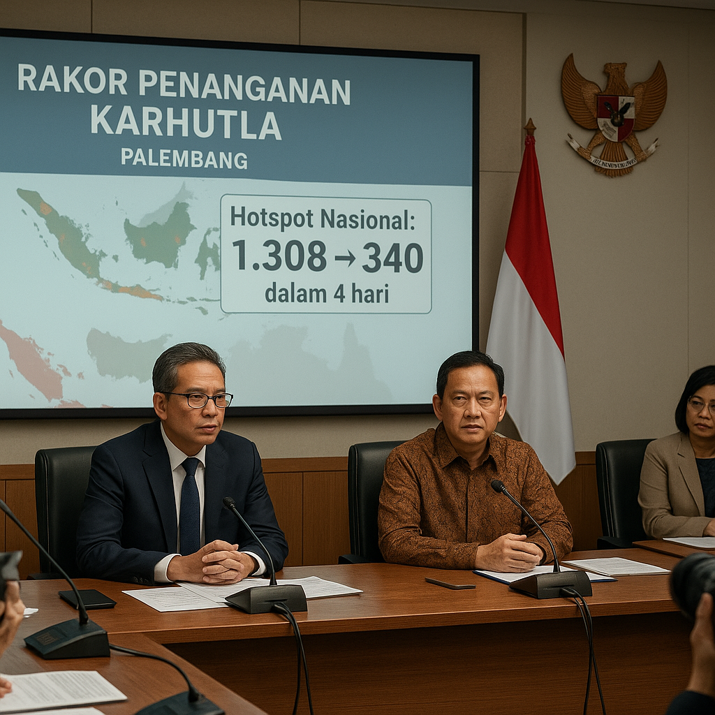 Menko Polkam Gelar Rakor Bareng Menhut soal Karhutla, Hotspot Nasional Dilaporkan Menurun