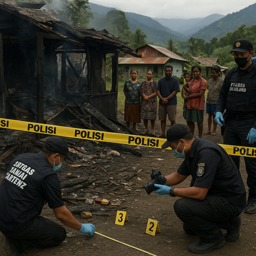 Satgas Damai Cartenz dan Polres Yahukimo Buru Penikam Warga dan Pembakaran Warung di Dekai