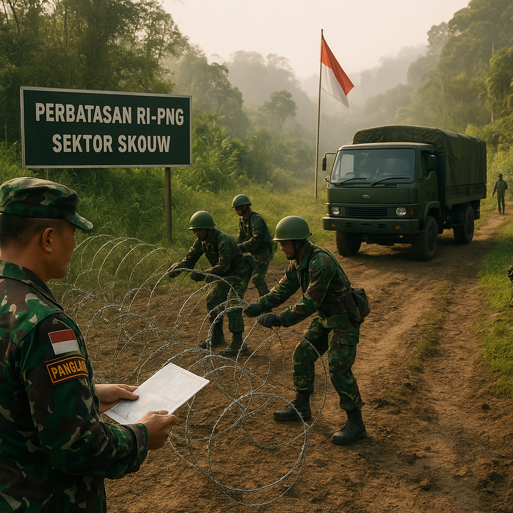 Peningkatan Pengamanan Perbatasan RI-PNG di Sektor Skouw Pasca Insiden Penyusupan