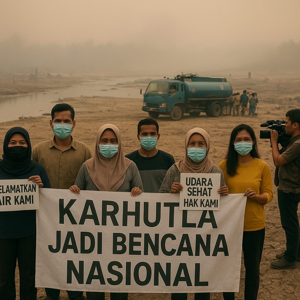 Warga Terpapar Asap hingga Krisis Air, Masyarakat Sipil Desak Karhutla Jadi Bencana Nasional