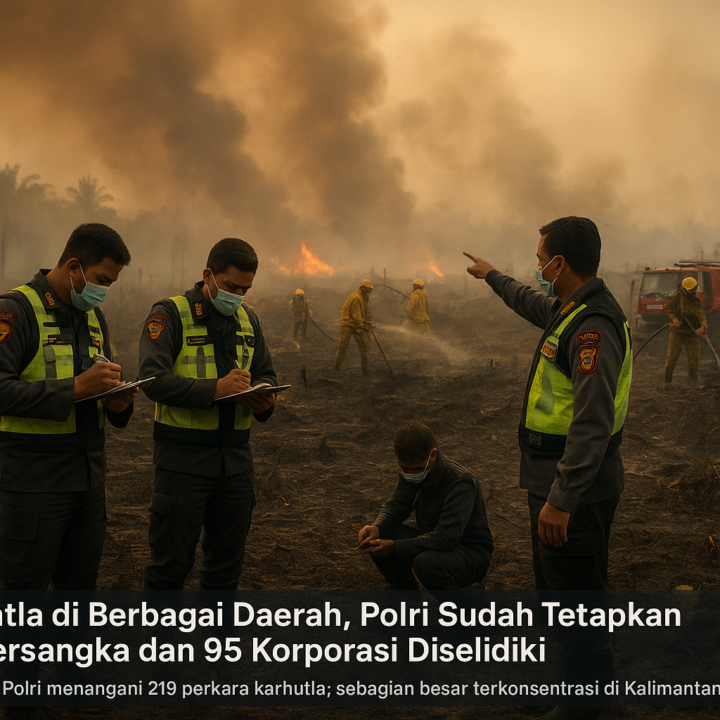 Karhutla di Berbagai Daerah, Polri Sudah Tetapkan 162 Tersangka dan 95 Korporasi Diselidiki