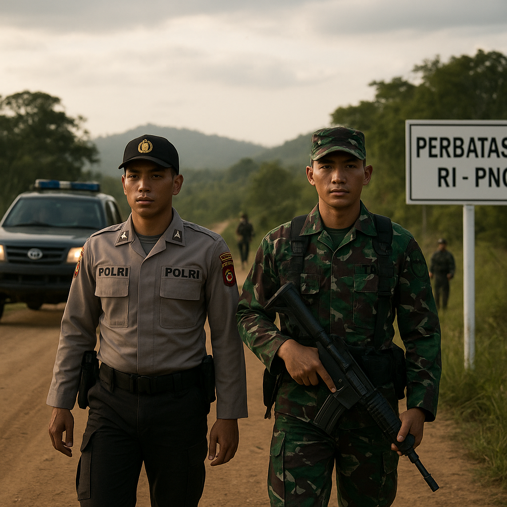 Polri dan TNI Perkuat Patroli Terintegrasi di Perbatasan RI-PNG, Antisipasi Gangguan Keamanan
