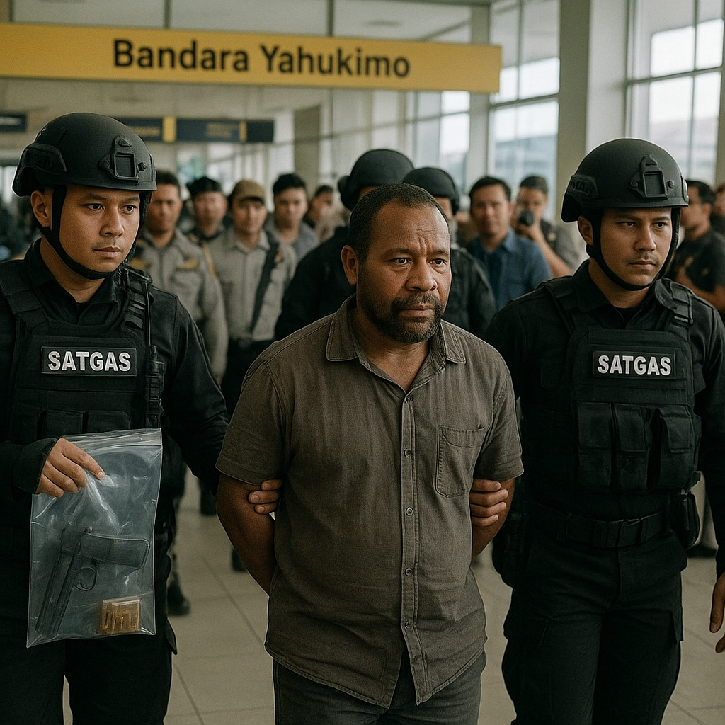 Komandan KKB Abdon Kisamdu Ditangkap di Bandara Yahukimo saat Mau Beli Senjata