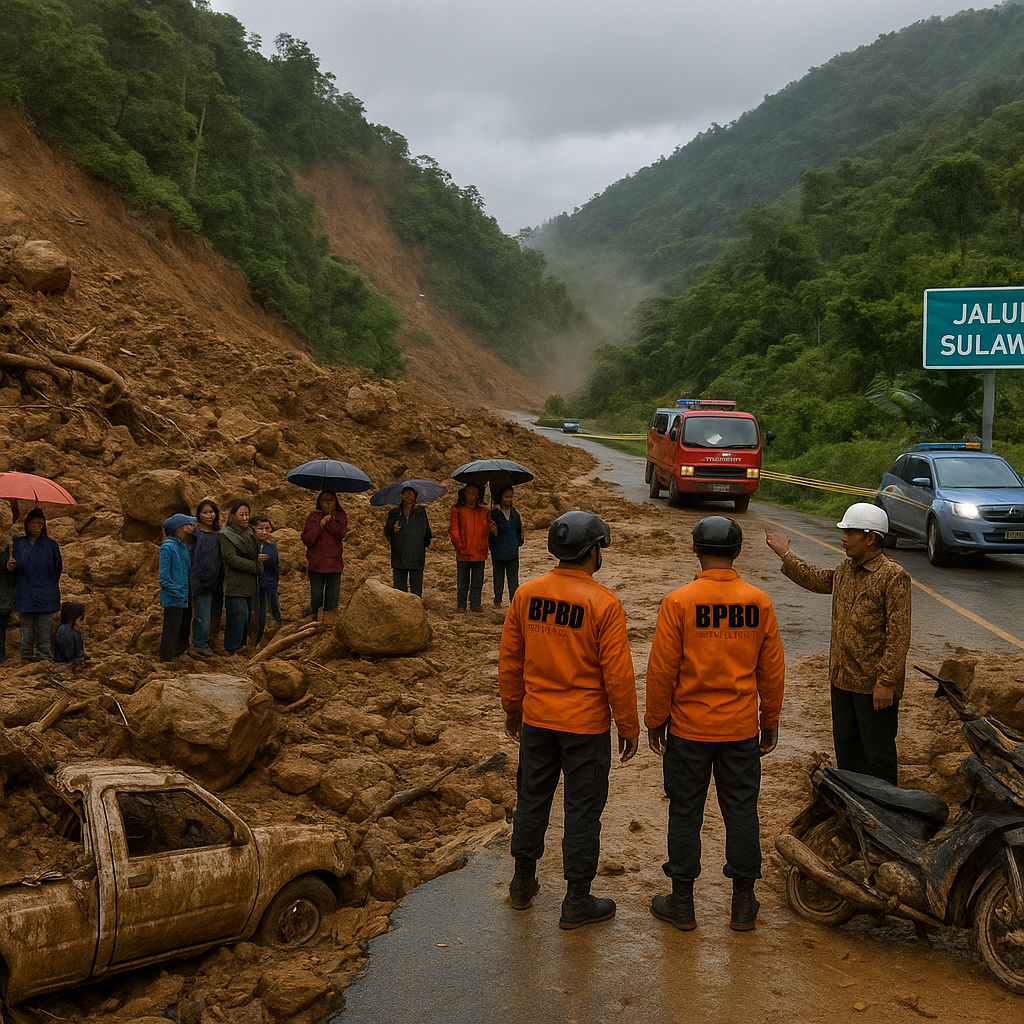 Longsor Hebat Terjadi di Jalur Trans Sulawesi, Putuskan Akses Tiga Kecamatan di Sulawesi Barat