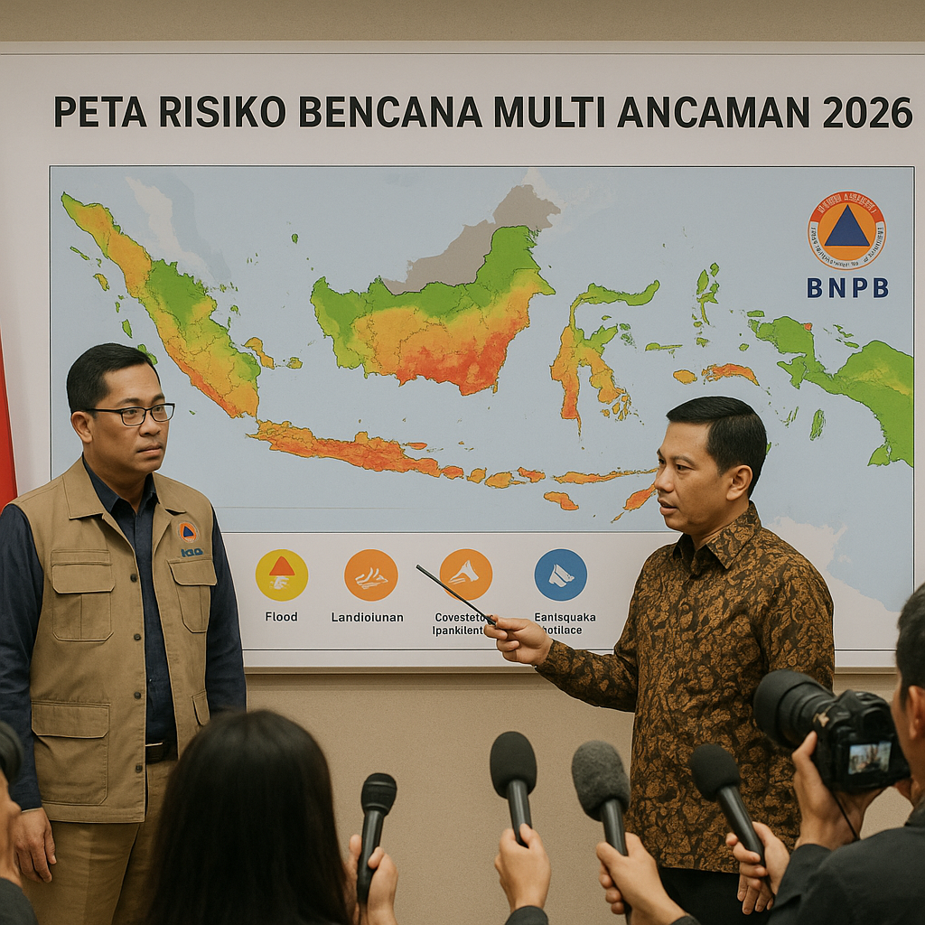 BNPB Rilis Peta Risiko Bencana Multi Ancaman untuk 34 Provinsi, Termasuk Ancaman Hidrometeorologi Baru