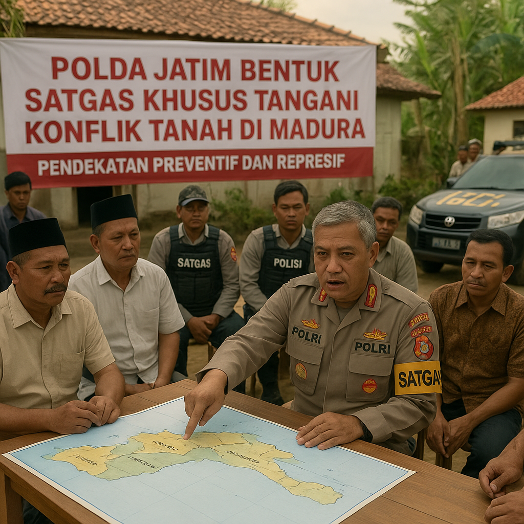 Polda Jatim Bentuk Satgas Khusus Tangani Konflik Tanah di Madura