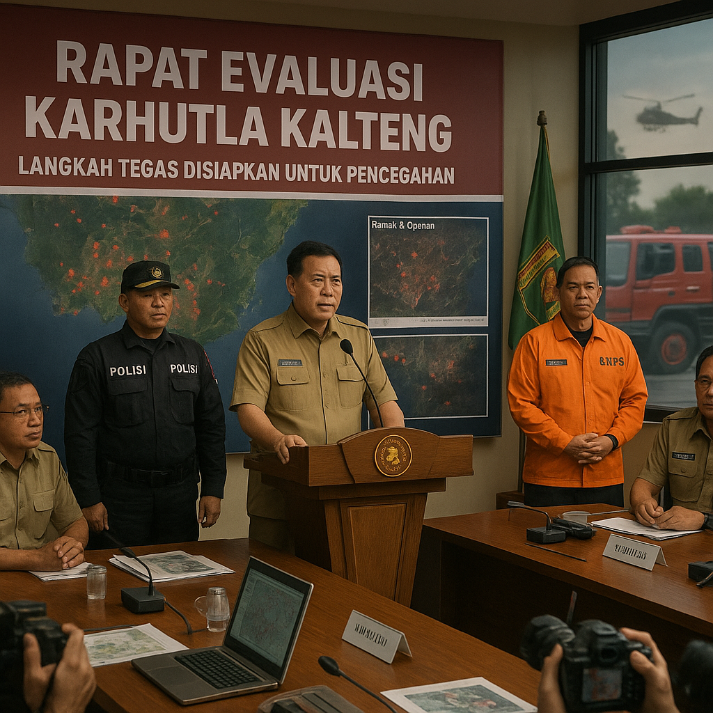 Rapat Evaluasi Karhutla Kalteng, Langkah Tegas Disiapkan untuk Pencegahan