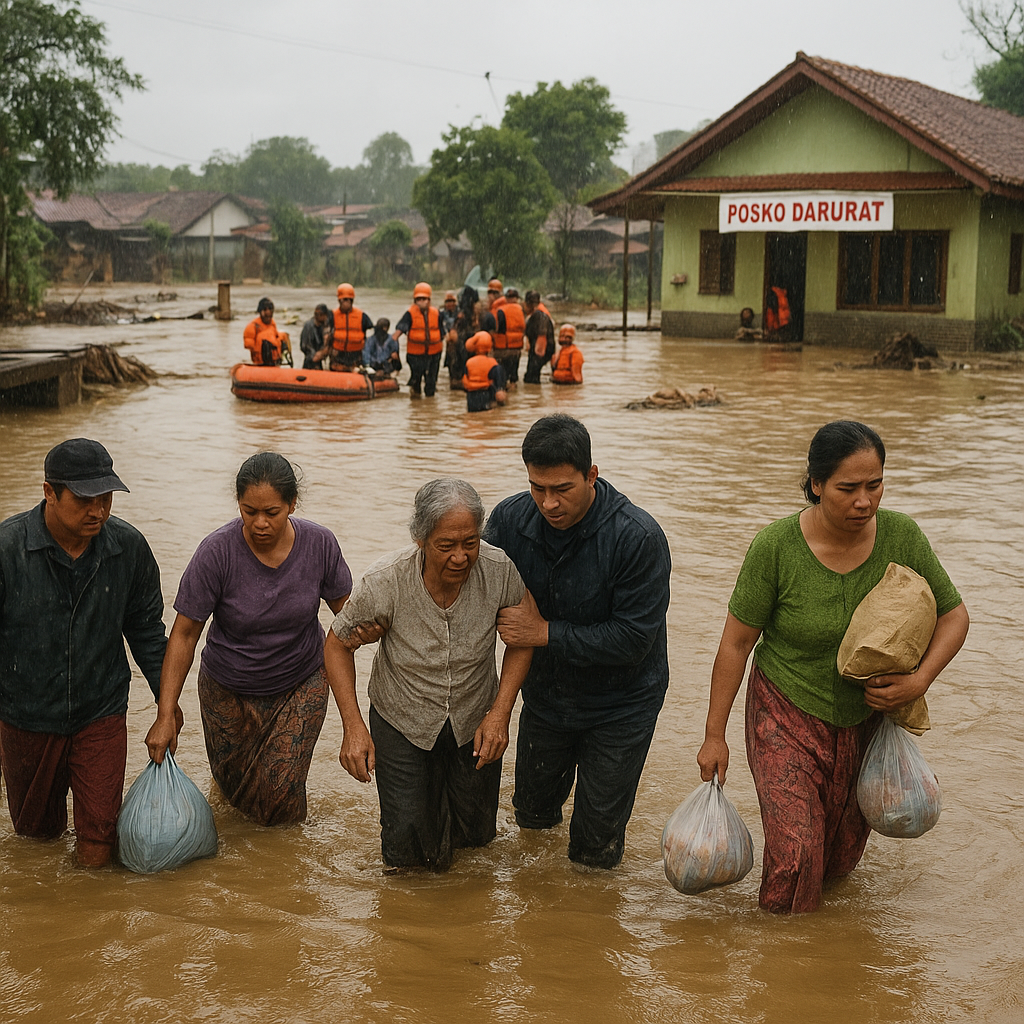 Banjir Bandang Rendam Tiga Kecamatan di Pasuruan, Ratusan Warga Mengungsi