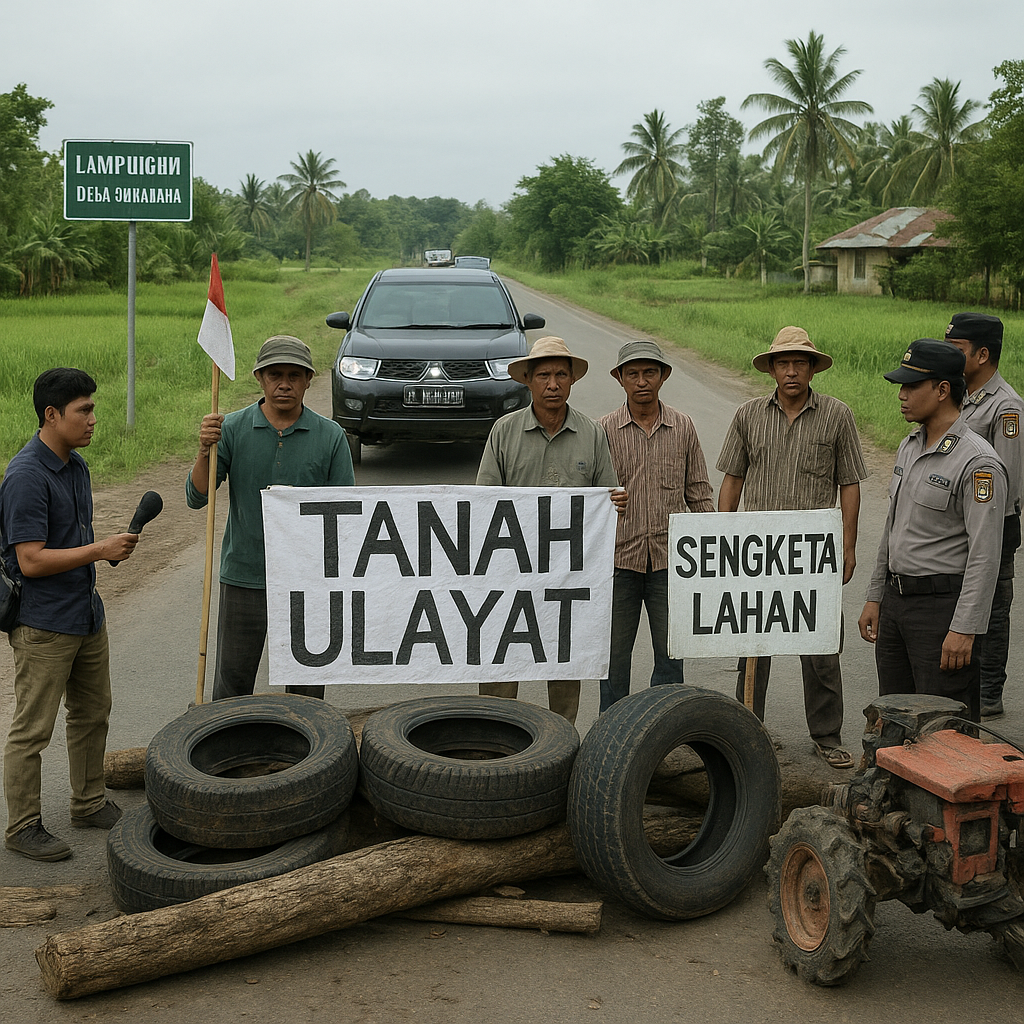 Sengketa Lahan di Lampung Timur Memanas, Petani Ancam Blokade Jalan Trans-Sumatera