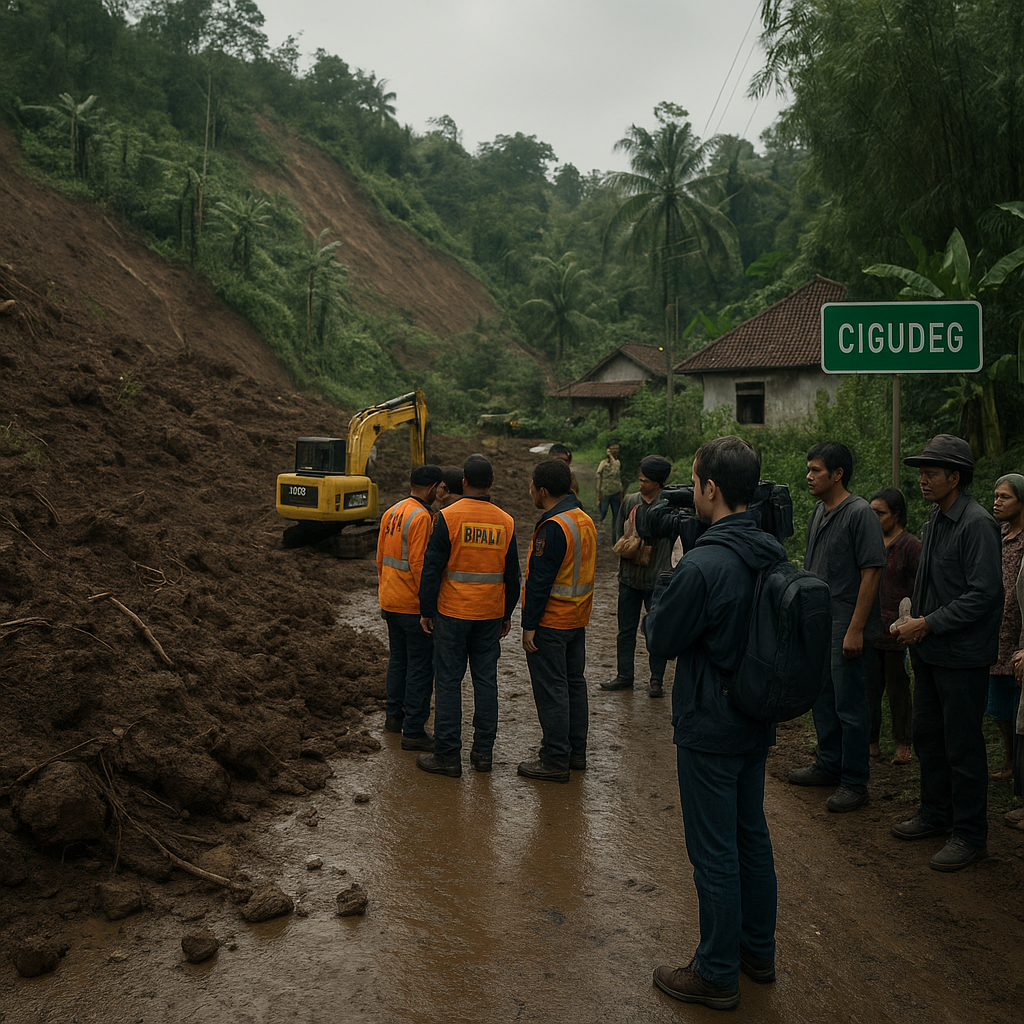 Longsor di Kecamatan Cigudeg Bogor Putus Akses ke Tiga Desa, 50 Jiwa Terisolasi