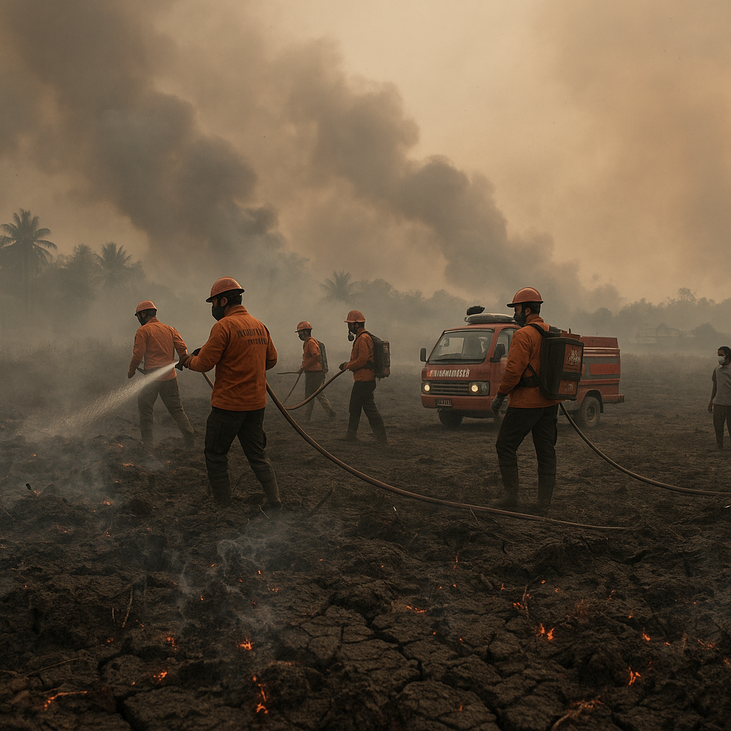 Kebakaran Hutan di Lahan Gambut Riau Meluas, Berdampak pada Kualitas Udara di Tiga Provinsi
