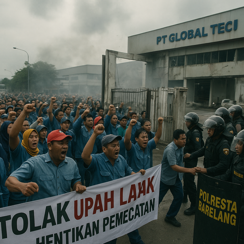 Demo Buruh di Batam Berujung Rusuh, Pabrik Elektronik Diamuk Massa