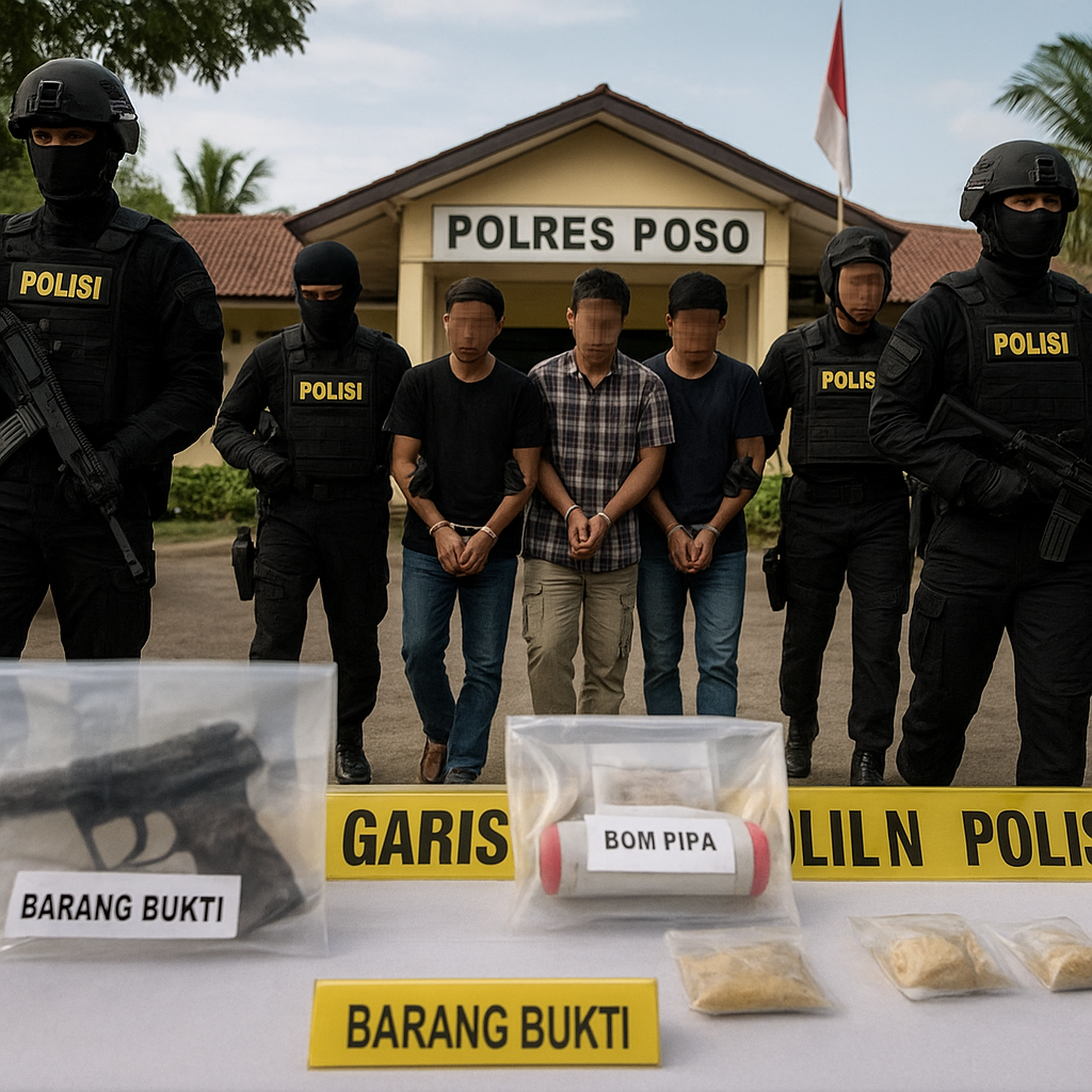 Terorisme di Sulawesi Tengah: Densus 88 Bekuk 5 Tersangka di Poso