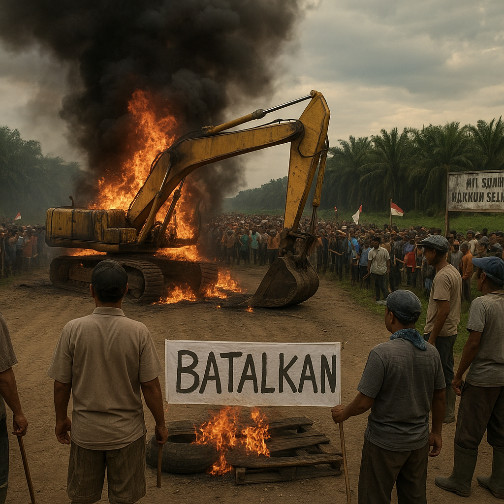Konflik Lahan antara Petani dan Perusahaan Sawit di Kabupaten Siak Memuncak