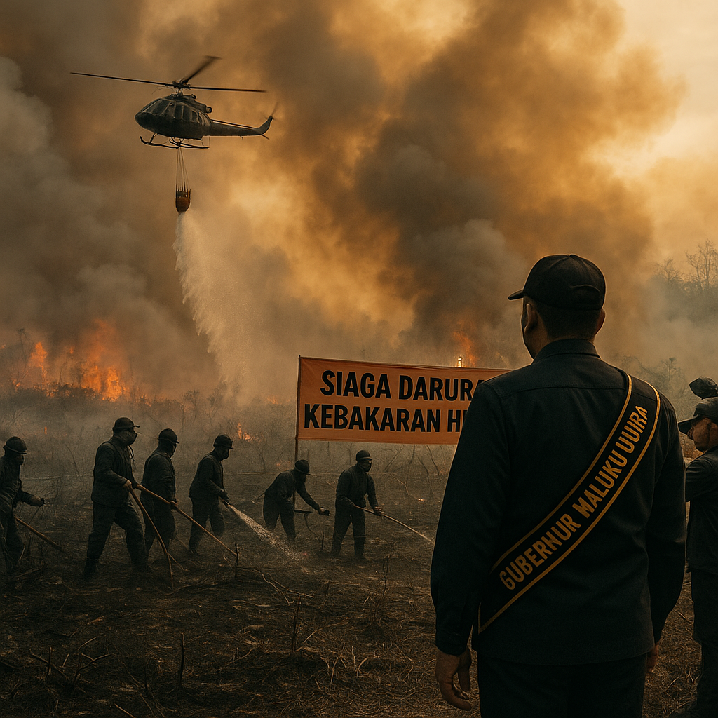 Gubernur Maluku Utara Tetapkan Status Siaga Darurat Kebakaran Hutan di Halmahera