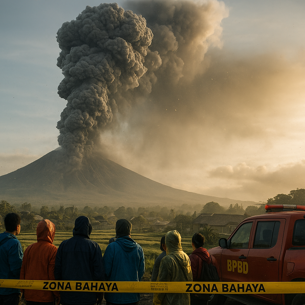 Gunung Semeru Meletus Pagi Ini, Muntahkan Kolom Abu Tebal 700 Meter ke Langit