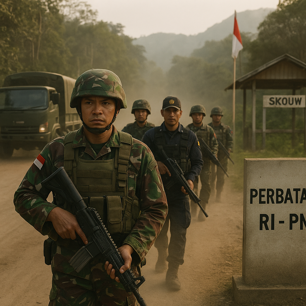 Peningkatan Patroli Perbatasan RI-PNG Usai Laporan Penyusupan di Sektor Skouw, Papua
