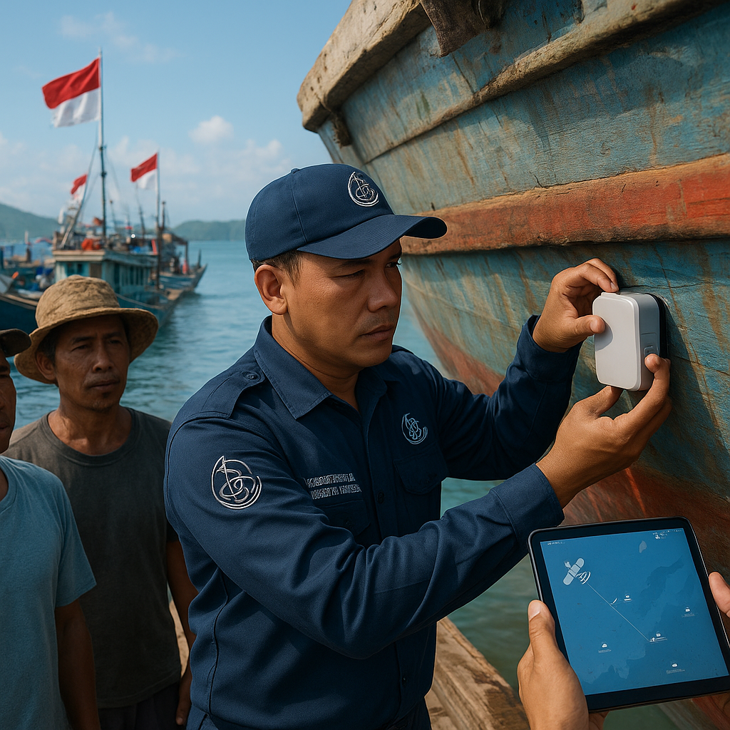 Tingkatkan Pengawasan, KKP Pasang Pelacak Satelit pada 50 Kapal Penangkap Ikan di Laut Natuna Utara