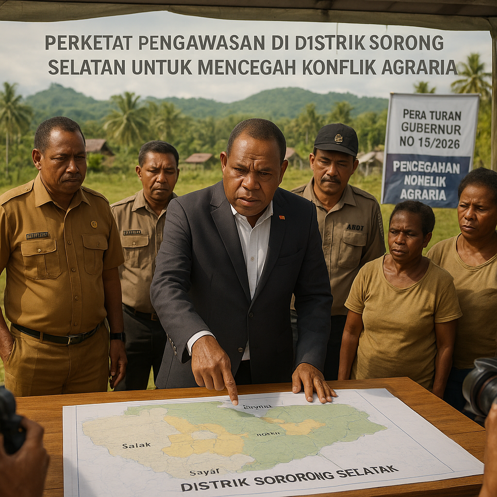 Gubernur Papua Barat Perketat Pengawasan di Distrik Sorong Selatan untuk Mencegah Konflik Agraria