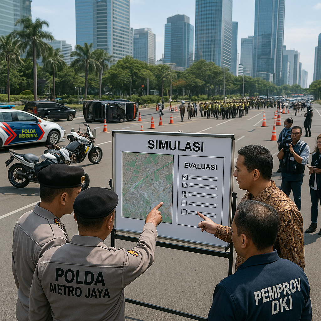 Polda Metro Jaya dan Pemprov DKI Gelar Simulasi Penanganan Gangguan Keamanan di Vital Object Kawasan SCBD