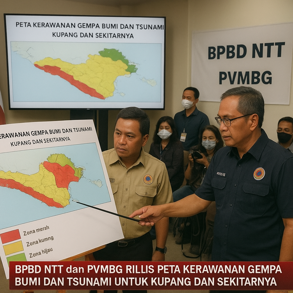 BPBD NTT dan PVMBG Rilis Peta Kerawanan Gempa Bumi dan Tsunami untuk Kupang dan Sekitarnya