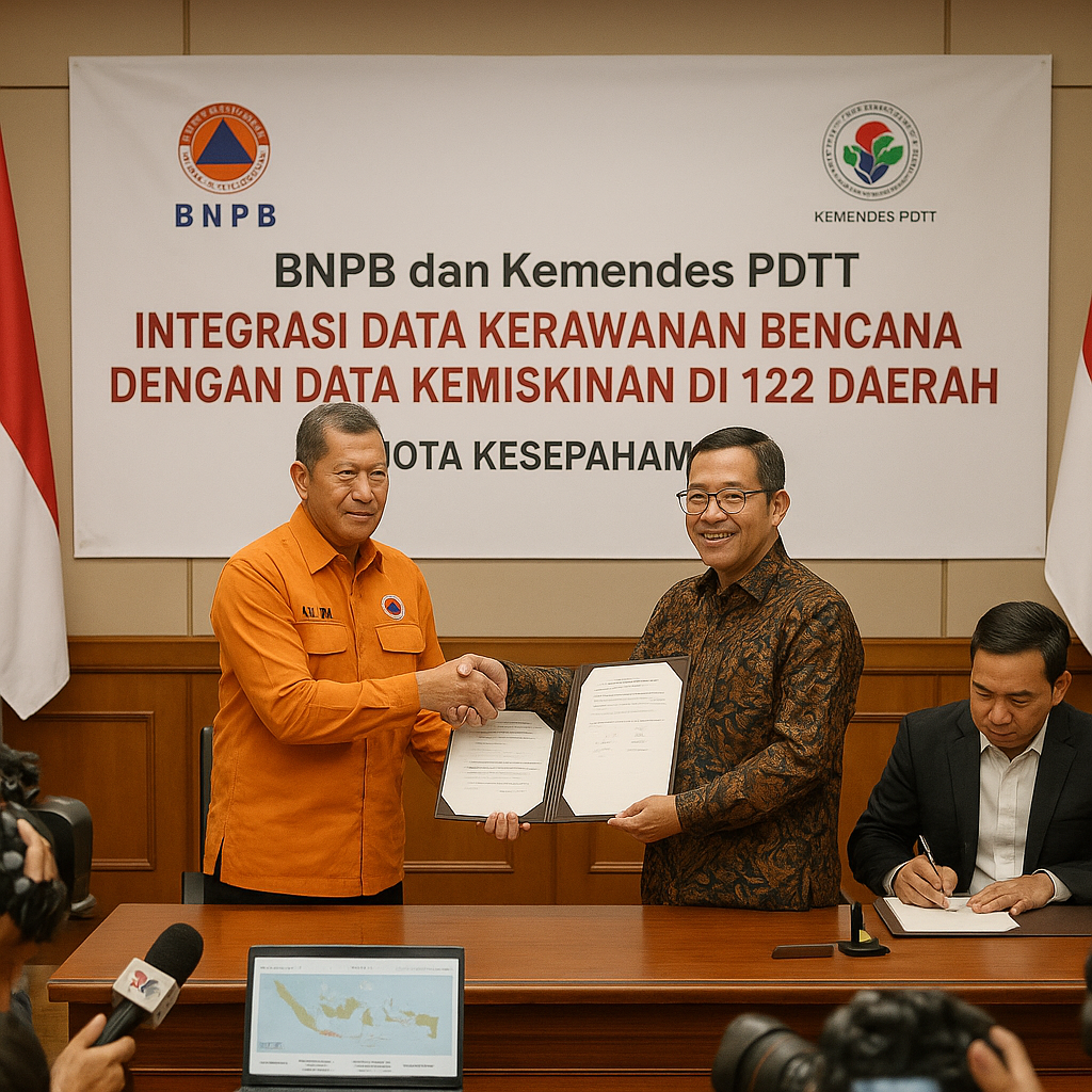 BNPB dan Kemendes PDTT Sepakat Integrasi Data Kerawanan Bencana dengan Data Kemiskinan di 122 Daerah