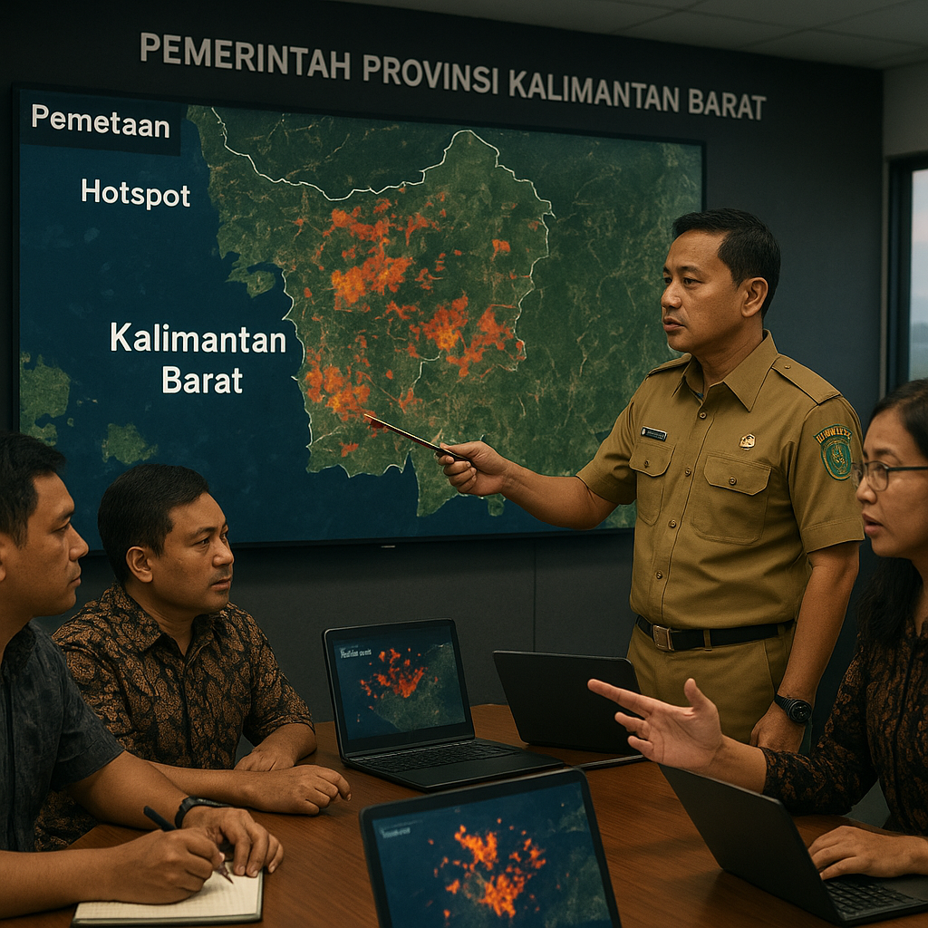 Pemerintah Provinsi Kalimantan Barat Memperluas Cakupan Pemetaan Hotspot Kebakaran Hutan ke 8 Kabupaten