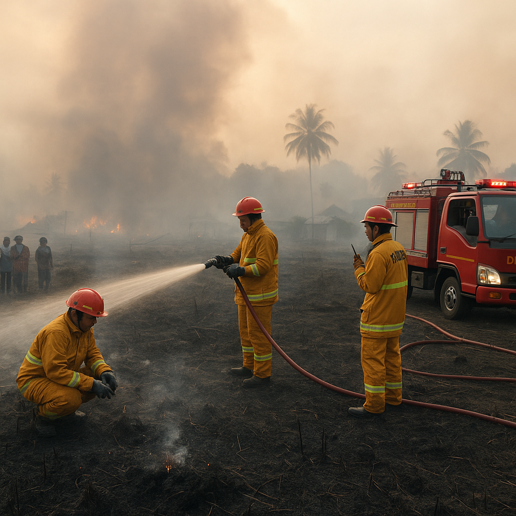 Lahan 7 Hektar di Pulau Sebatik Nunukan Hangus Terbakar, Damkar Duga Sengaja Dibakar