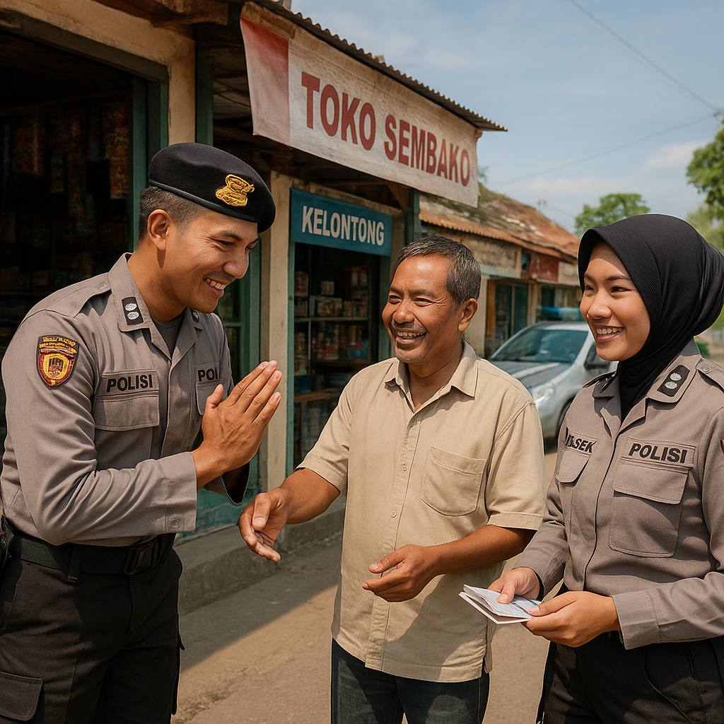 Antisipasi Gangguan Kamtibmas, Anggota Polsek Ngambon Melaksanakan Patroli Sapa Siang