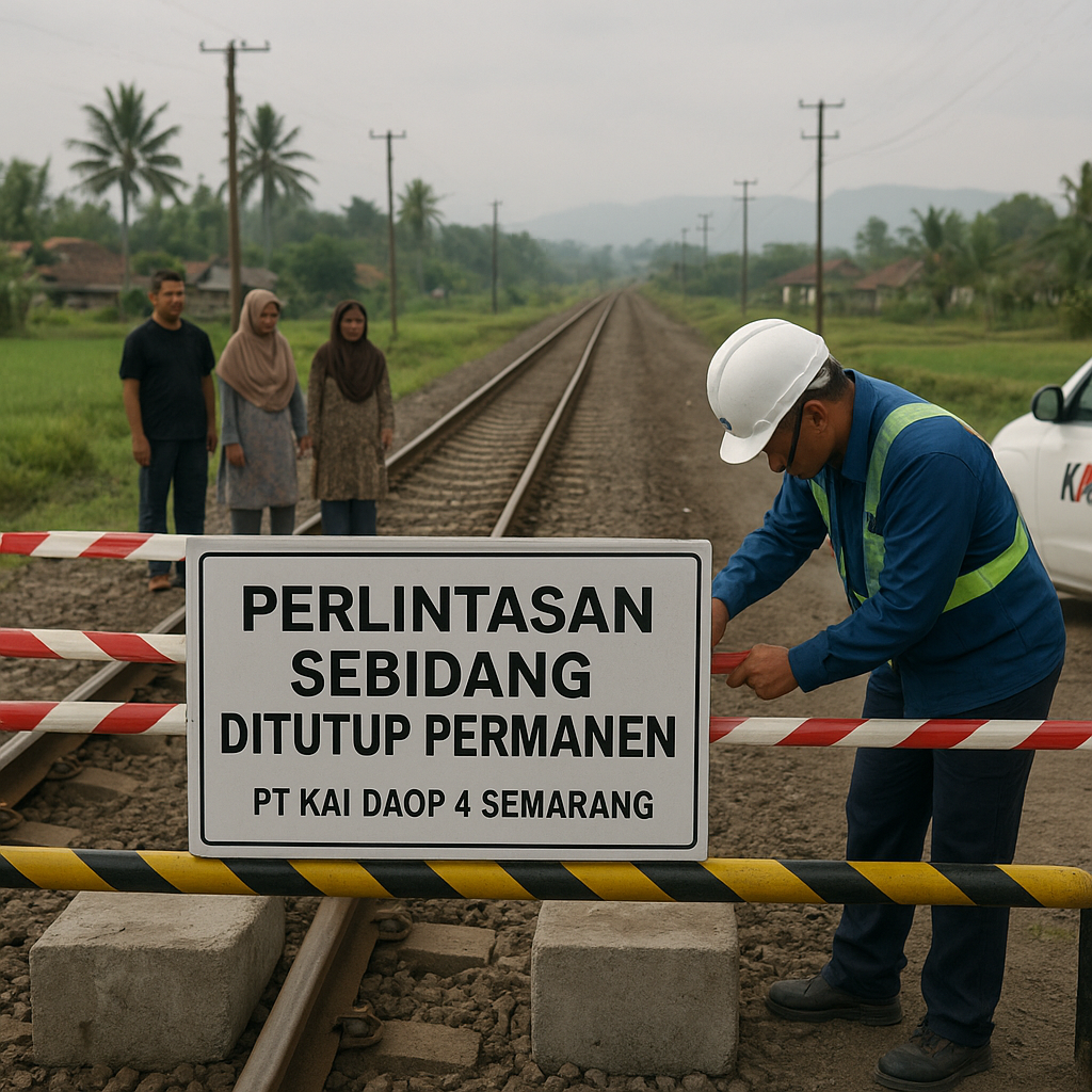 Ancam Keselamatan, 41 Perlintasan Sebidang di Wilayah Daop 4 Semarang Ditutup Permanen