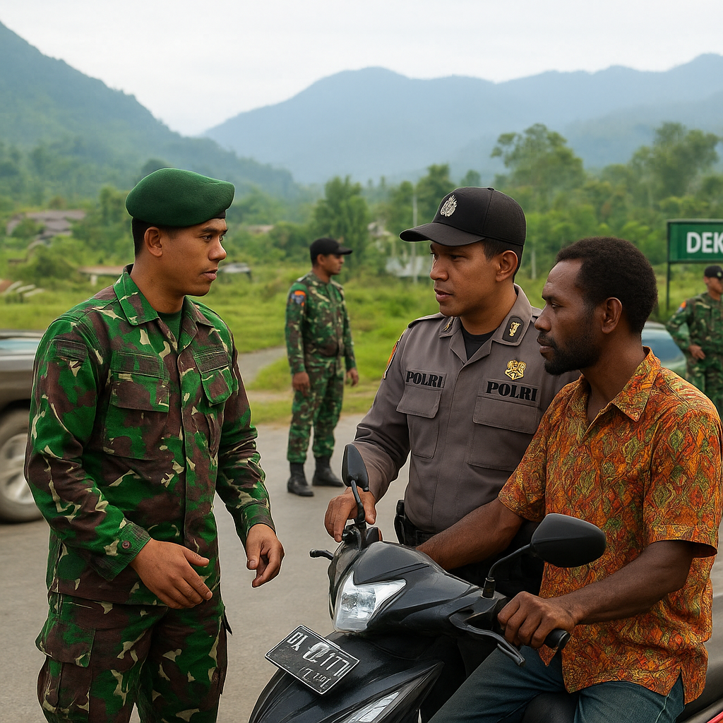 TNI-Polri Gelar Razia dan Patroli di Dekai