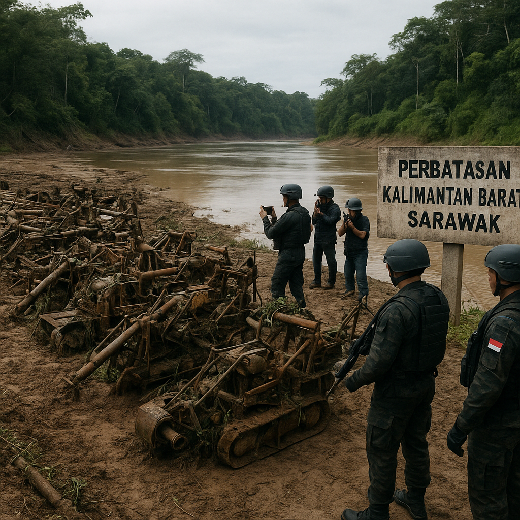Penertiban Tambang Ilegal di Perbatasan Kalimantan Barat-Sarawak Perkuat Pengawasan Teritorial