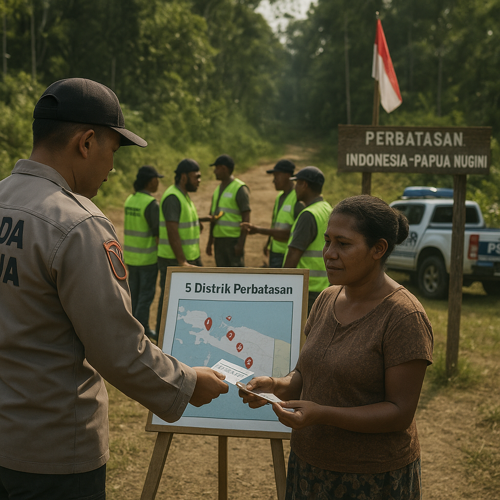 Polda Papua Kerahkan Tim Pam Swakarsa di 5 Distrik Perbatasan Papua Nugini