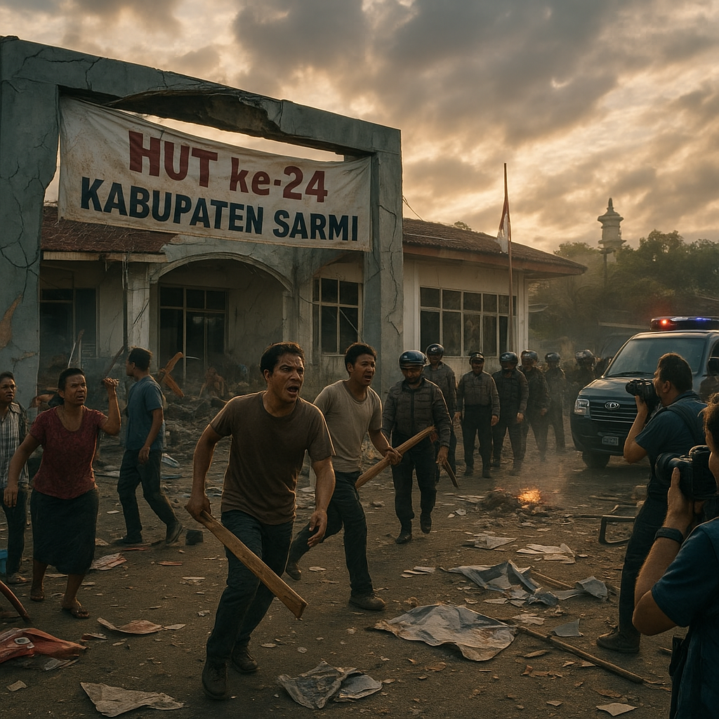 Peringatan HUT ke-24 Kabupaten Sarmi Berujung Ricuh, Sejumlah Fasilitas Dirusak Warga