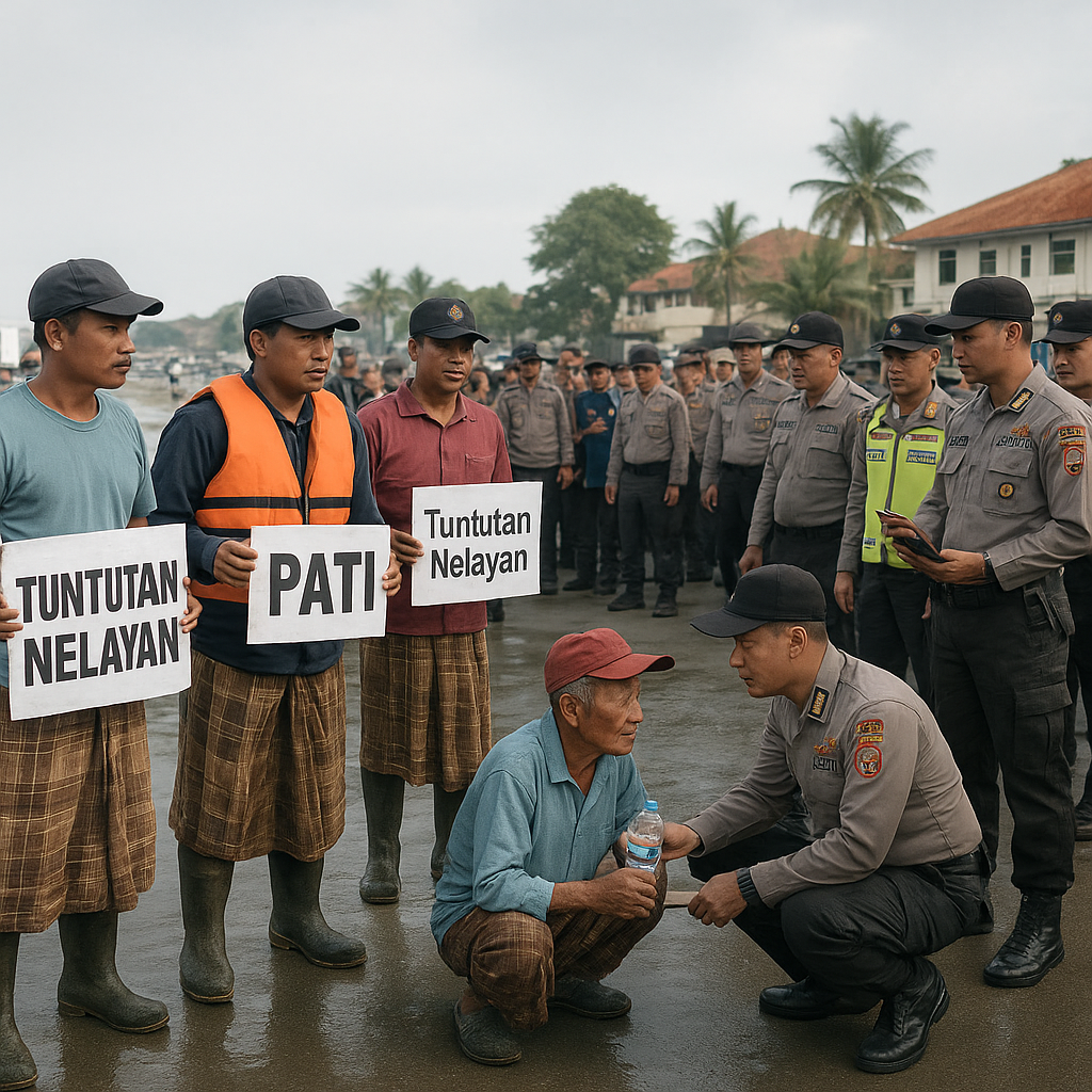Amankan Demo Nelayan di Pati, 1.456 Personel Gabungan Diterjunkan Tanpa Senjata Api