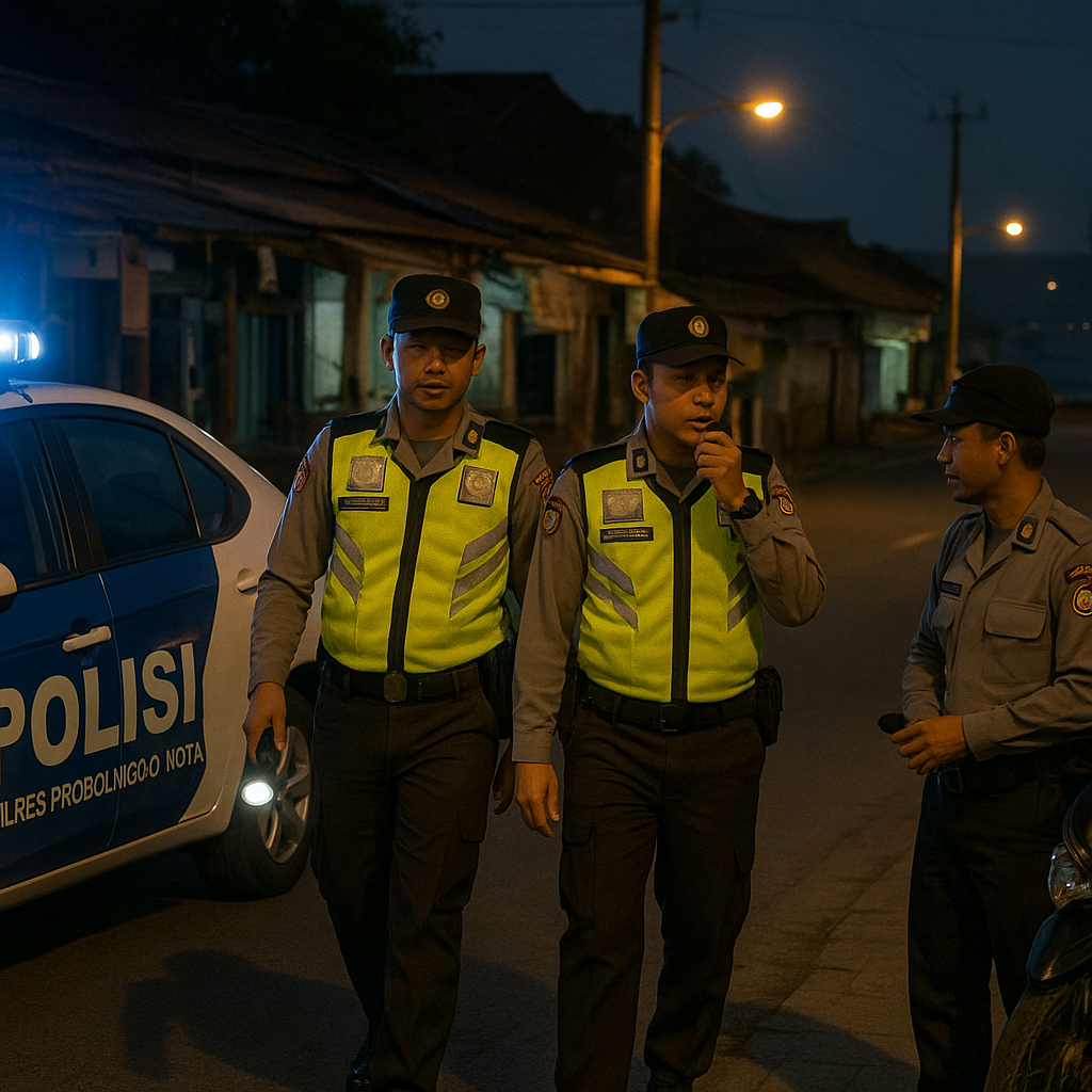 Polres Kota Probolinggo Gelar Patroli Malam di Titik Rawan, Situasi Dipastikan Kondusif