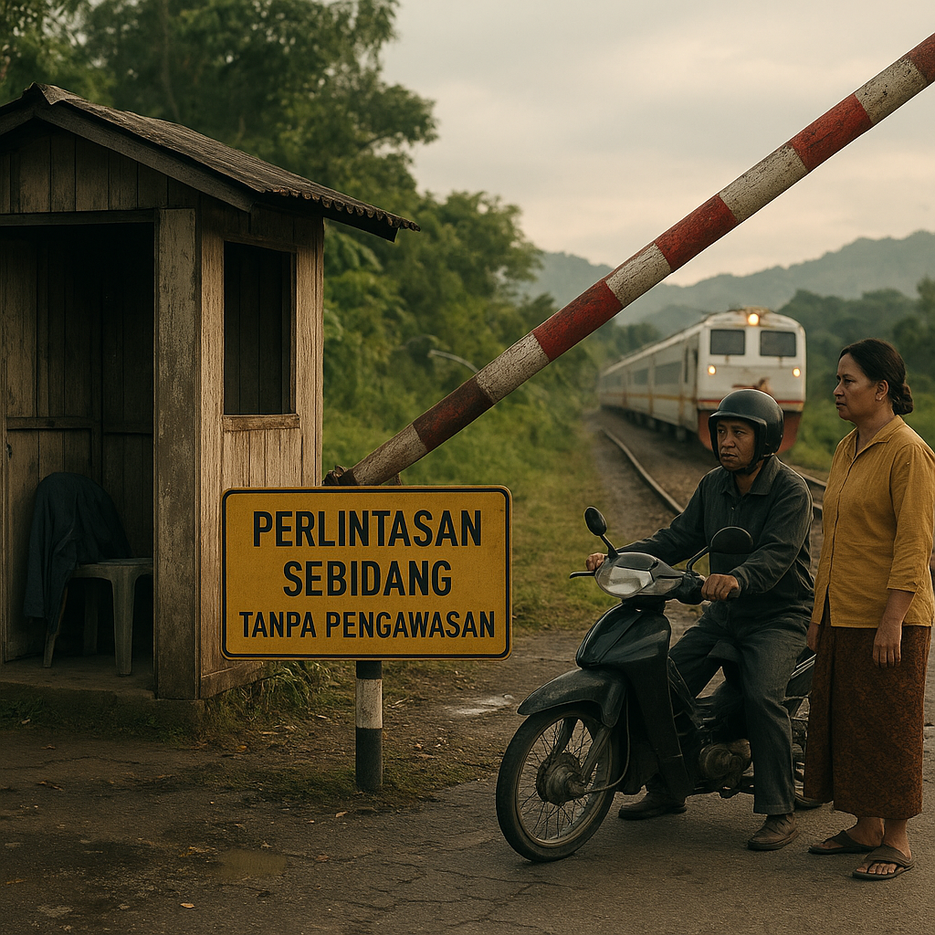 165 Penjaga Pelintasan Kereta di Sumbar Dirumahkan, 54 Titik Kini Tanpa Pengawasan